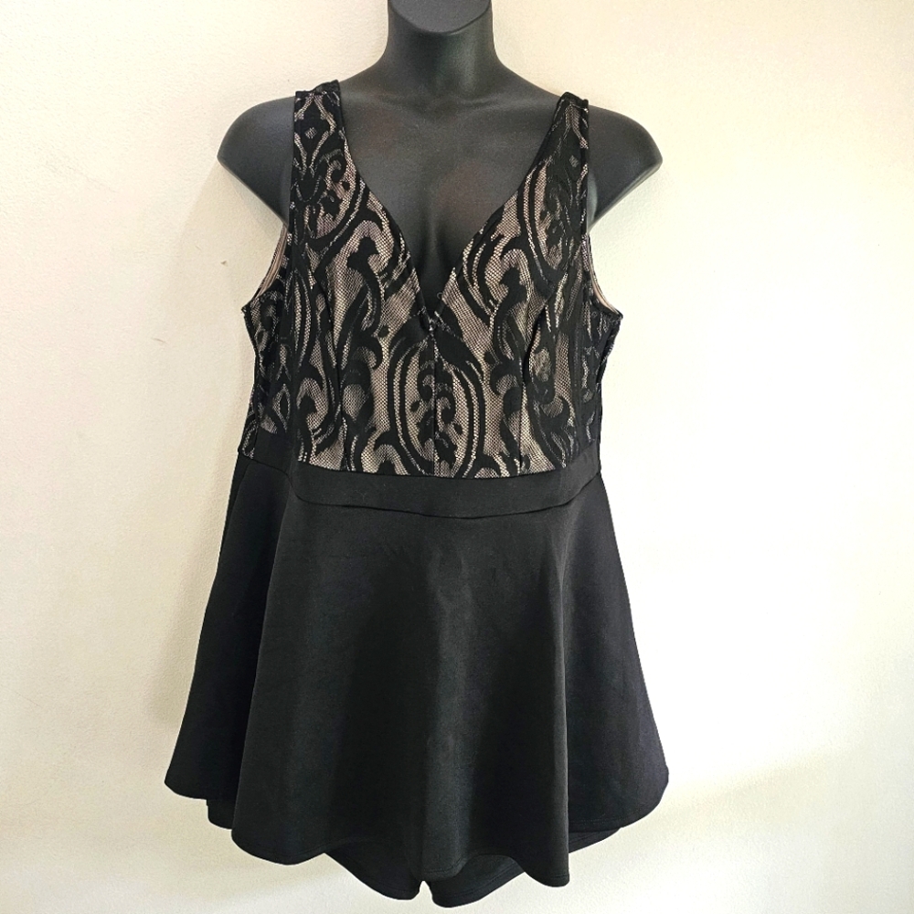NWT 3X Charlotte Russe Plus Romper Skort